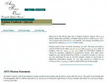 Tablet Screenshot of adamsfashionoptical.com
